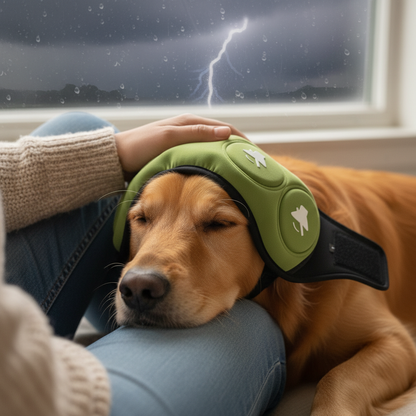 Orejeras para Perros contra el Ruido – Capucha Acolchada Ajustable para Fuegos Artificiales y Tormentas